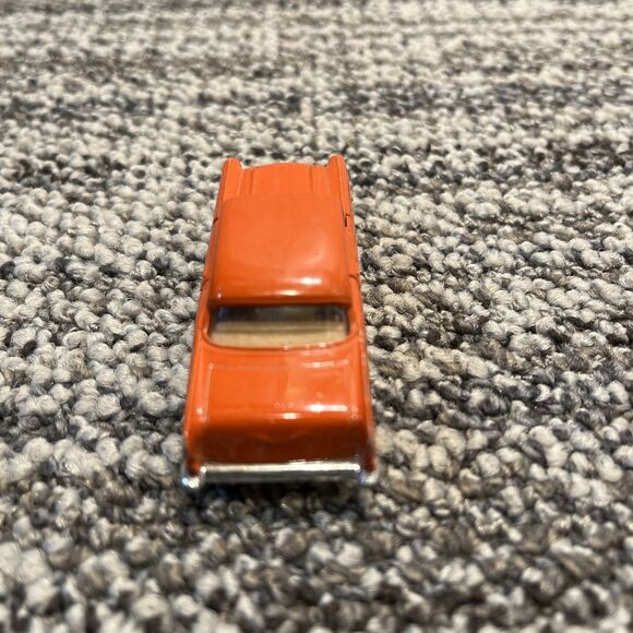 Pair (2) VTG Ertl Orange 57 Chevy Bel Air 1/64 Die-cast Car Open Doors Hong Kong - Picture 13 of 16